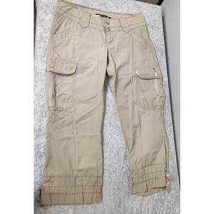 Y2K DKNY Jeans Khaki Capri Pants with Bows-Size 7
